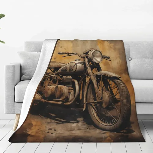 Miniatura 2 de Manta vintage de motocicleta, regalos para hombres y mujeres, manta para sofá, ropa de cama para el hogar, manta de forro polar suave, cálida