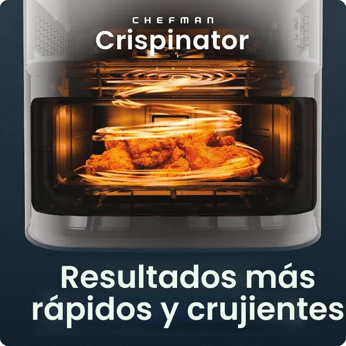 Miniatura 4 de Chefman Crispinator - Freidora de aire 6 en 1 con capacidad de 8 cuartos de galón, temperatura máxima de 450 °F con tecnología TurboFry Pro