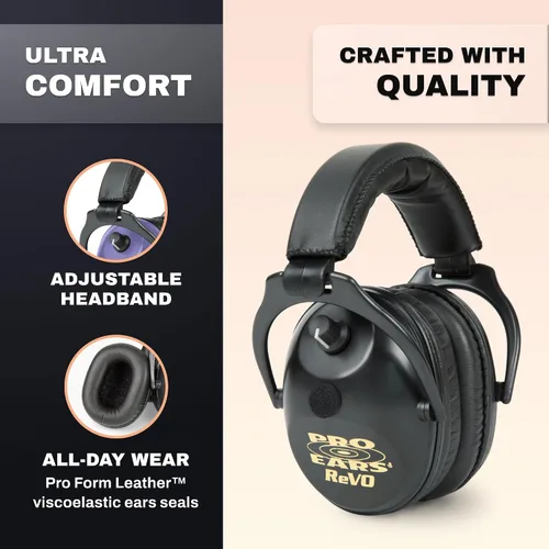 Miniatura 5 de Pro Ears ReVO - Orejeras electrónicas, orejeras de protección auditiva de tamaño infantil, NRR 25, placa de circuito doble, tecnología exclusiva DLSC