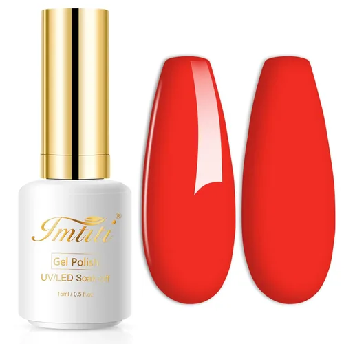 Miniatura 68 de Esmalte de uñas de gel con purpurina, 0.5 fl oz, color rosa brillante, de remojo, con LED, UV, kit de esmalte de uñas de gel para manicura en salón