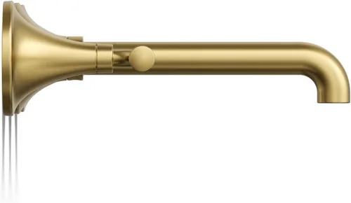 Miniatura 8 de Kohler T26439-4-2MB - Juego de grifo de lavabo de baño de montaje en pared, grifo de baño con dos manijas de palanca, latón moderno cepillado Latón