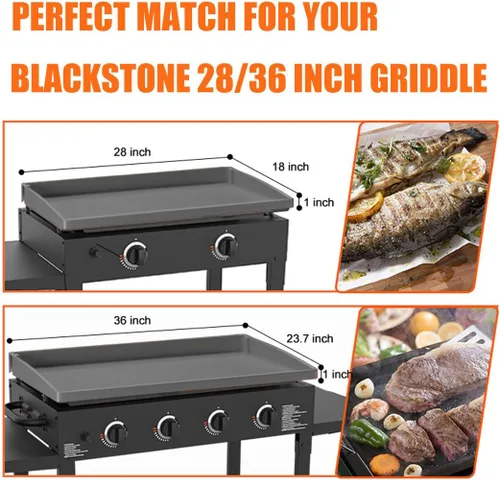 Miniatura 2 de Blackstone - Alfombrilla de silicona para plancha, resistente grado alimenticio, gris, 28 pulgadas
