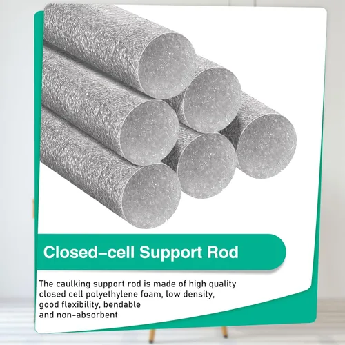 Miniatura 3 de Tondiamo Caulk Saver Varilla de Respaldo de Espuma Relleno de Huecos Cuerda de Concreto Sellador Gris Varilla de Respaldo para Cerca Pared Hueco