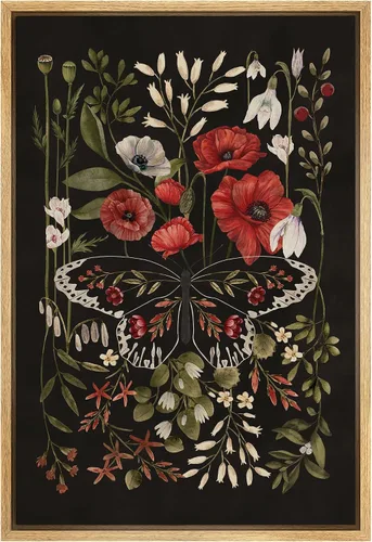Miniatura 161 de SIGNFORD Lienzo impreso para pared, acuarela, floral, retro, abstracto, naturaleza, desierto, ilustraciones florales botánicas, arte moderno