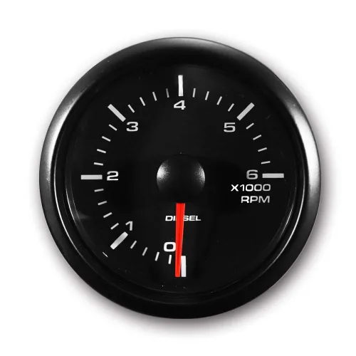 Miniatura 10 de MOTOR METER RACING Serie MGS - Taquímetro electrónico universal de 8000 RPM - 2-1/16" 52mm con retroiluminación LED blanca y ámbar - Esfera negra
