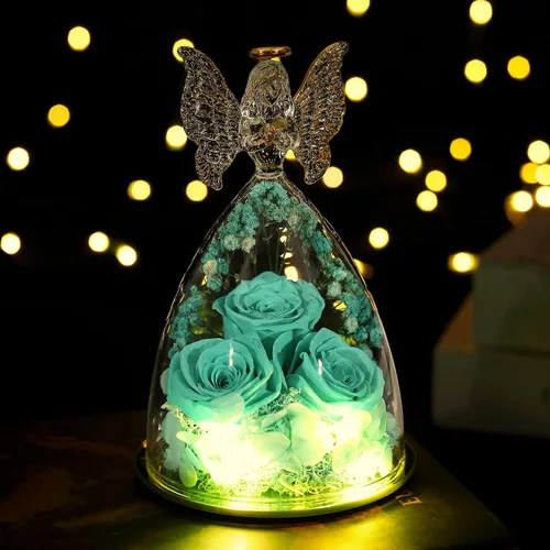 Miniatura 5 de Ocosy Regalos de rosas para el Día de la Madre para ella, regalos de rosas grandes para mujeres, rosas reales para siempre en figuras de ángel