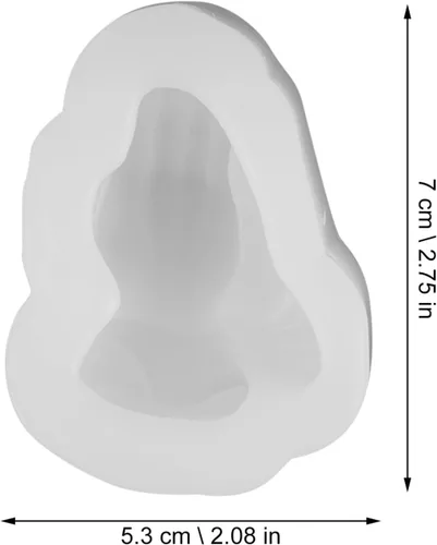 Miniatura 2 de Hemoton Buddha - Molde colgante de silicona para mano, 2.75 x 2.08 x 1.18 pulgadas, molde flexible transparente para manualidades, fundición