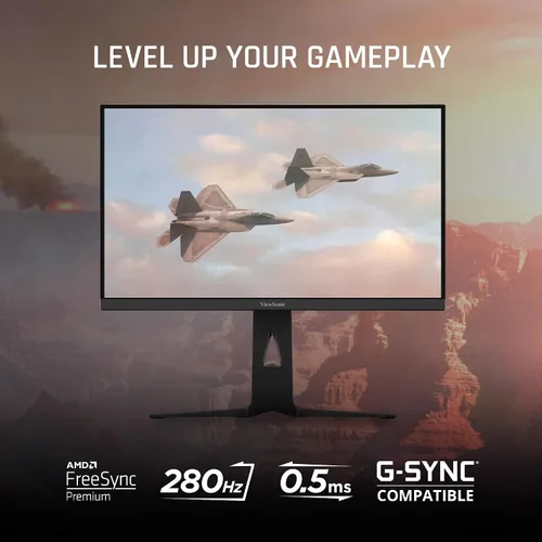Miniatura 2 de ViewSonic XG2536 Monitor para juegos de 25 pulgadas 1080p, IPS con 280Hz y 0.5 ms para rendimiento de juegos élite, FreeSync Premium y compatible