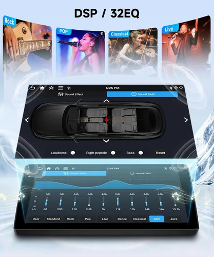 Miniatura 6 de 4 Core 4G+128G Radio estéreo de coche para Ford F150 2009 2010 2011 2012, 9 "1280P Incell pantalla táctil F150 Radio con DSP inalámbrico Carplay