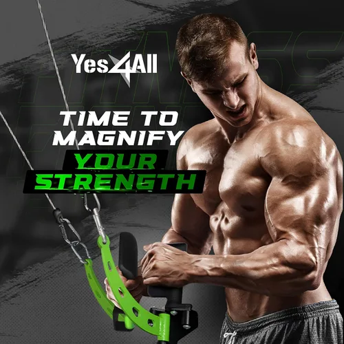 Miniatura 7 de Yes4All Neutral Paddle Grip LAT Pull Down Bar, Range of Motion Spreader Handle Cable Attachments Agarre de pala: accesorio de presión hacia abajo