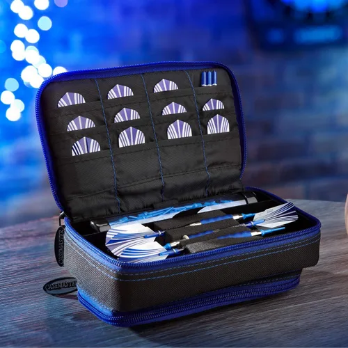 Miniatura 10 de Casemaster Plazma Plus, 3 dardos para dardos suaves y de acero con bolsillo frontal grande para dispositivos móviles, tubo de almacenamiento Borde