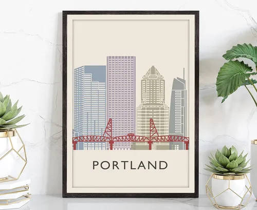 Miniatura 37 de Póster de horizonte de San Antonio, impresión de paisaje urbano y monumento, arte de pared para el hogar, decoración de pared de oficina, 12 x 18