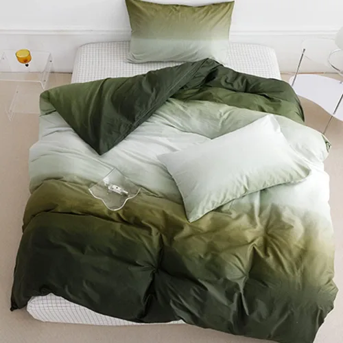 Miniatura 23 de CLOTHKNOW - Juego de edredón verde militar tamaño completo de 3 piezas, juego de ropa de cama verde oscuro, edredón suave con 2 fundas de almohada