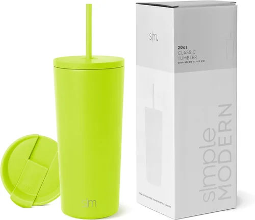 Miniatura 11 de Simple Modern- Vaso con aislamiento, c/tapa y pajilla Taza de viaje Botella de agua de ac. inox. reutilizable Unisex Colecc. Classic 24 oz