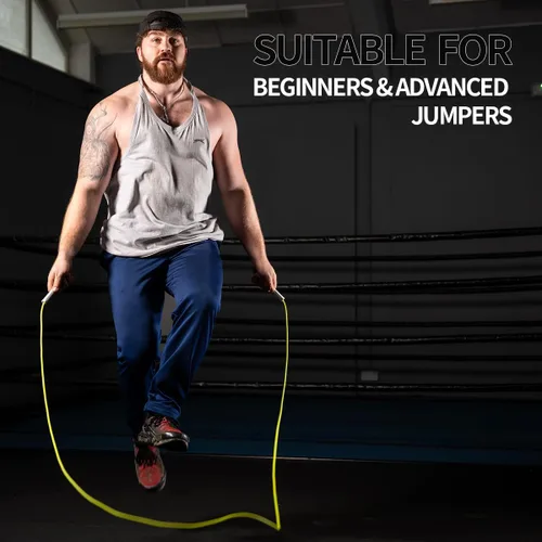 Miniatura 4 de Hererope - Cuerda de saltar de PVC de 0.236 in para hombres y mujeres, fitness, velocidad, trucos, entrenamiento cardiovascular, cuerda de saltar
