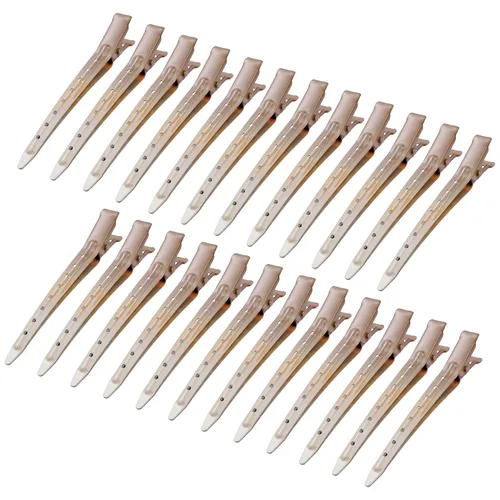 Miniatura 10 de 24 Paquetes de Pinzas Pico de Pato, Bantoye 2.75 Pulgadas Pinzas de Cocodrilo Rizadoras de Metal Antioxidante con Agujeros para Peinado del Cabello