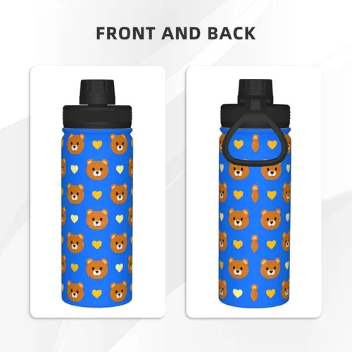 Miniatura 3 de Bear Llove Insulated Stainless Steel Kettle Print Funny Water Bottle Insulated Ideal for Sports and Travel