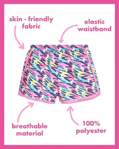 Miniatura 2 de dELiA*s Pantalones cortos deportivos para niña, paquete de 4 pantalones cortos deportivos para correr con riñonera (7-16)