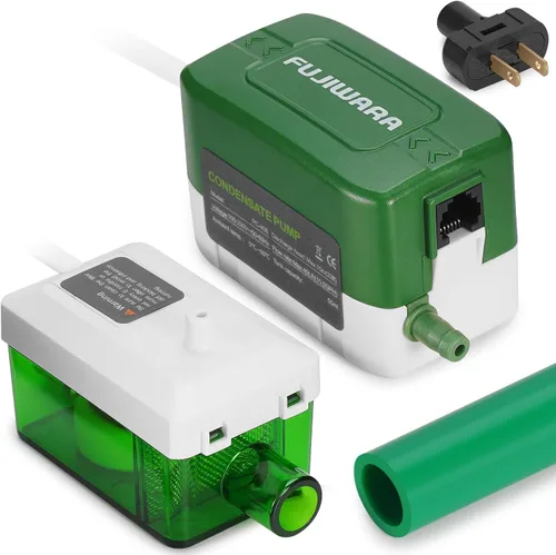 FUJIWARA Bomba de condensado, mini bomba silenciosa de eliminación automática de drenaje de condensación, para HVAC, aire acondicionado,