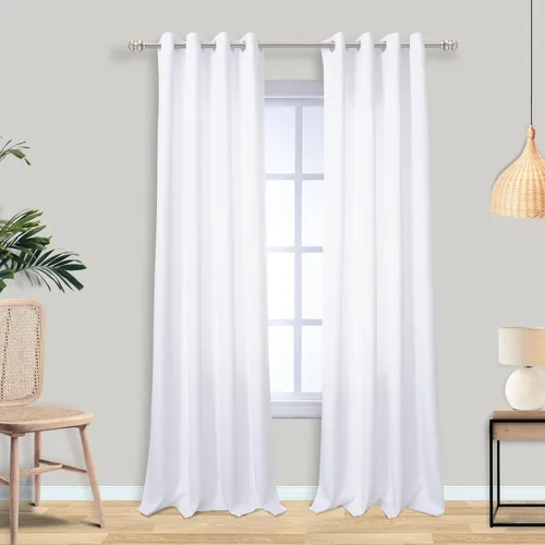Miniatura 47 de Mrs.Naturall Cortinas Azul Real para Dormitorio, Cortinas Opacas Cortas Medianas Azul Cobalto para Cocina Decoración de Habitación de Adolescentes