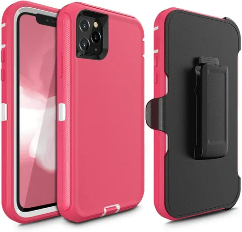 Miniatura 6 de Defender - Funda diseñada para iPhone 13 Pro Max, funda protectora híbrida a prueba de golpes, diseño de doble capa, cubierta de clip para cinturón