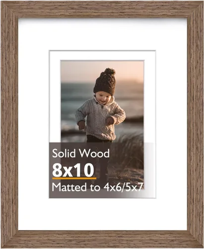 Miniatura 213 de KINLINK 3.5x5 Picture Frame, Ash Black Solid Wood Frame with Plexiglass for Table Top and Wall Mounting, Photo Frame for Horizontal or Vertical