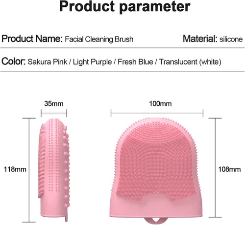 Miniatura 2 de Coolnice Cepillo de limpieza – Cepillos faciales de silicona para limpieza y exfoliación, guantes de masaje corporal, limpiador facial, almohadilla
