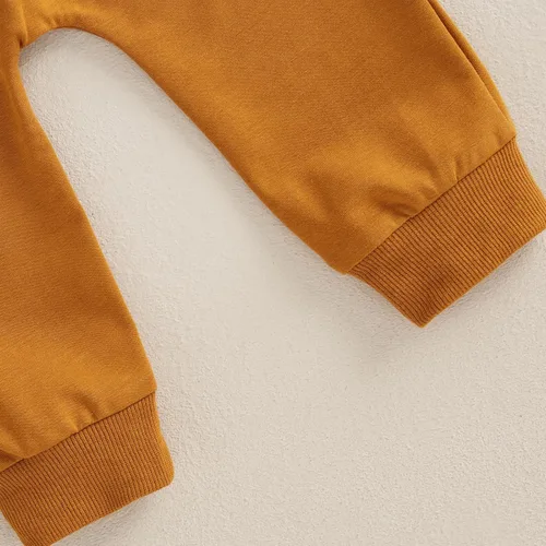 Miniatura 130 de Adobabirl Conjunto de sudadera y pantalones de Halloween para bebé, sudadera y pantalones con parche de calabaza para Halloween, otoño, ropa de bebé