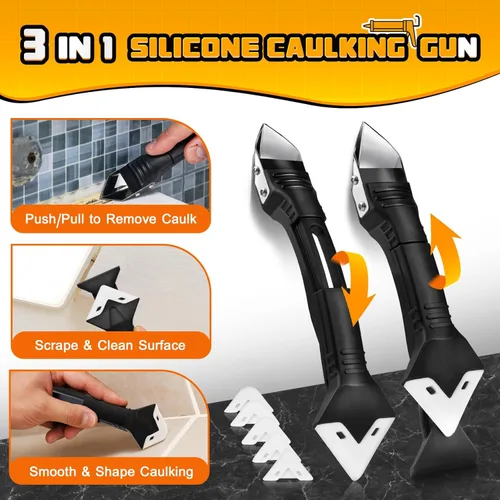Miniatura 5 de Kit de Pistola de Calafateo DIYSELF, Kit de Herramientas de Calafateo Profesional - Herramienta de Acabado de Sellado de Silicona para Remoción