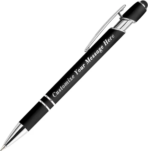Bolígrafos personalizados con lápiz capacitivo, bolígrafos grabados personalizados, impresos con tu logotipo o mensaje para Navidad, graduación y