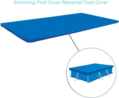 Miniatura 6 de Cubierta rectangular de piscina para (8.5 x 5.5 pies/9.8 x 6.5 pies/13 x 6.9 pies), rectangular, duradera, a prueba de polvo, a prueba de lluvia