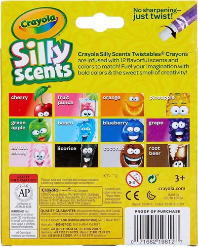 Miniatura 5 de Crayola Silly Scents - Crayones Twistables, 12 unidades, suministros para colorear, regalo para niños
