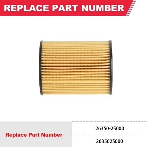 Miniatura 2 de 26350-2S000 Filtro de aceite Compatible con 2020-2023 Hyundai Tucson Sonata Santa Kia Sorento K5 Motor 2.5L Reemplaza # 263502S000 (2 piezas)