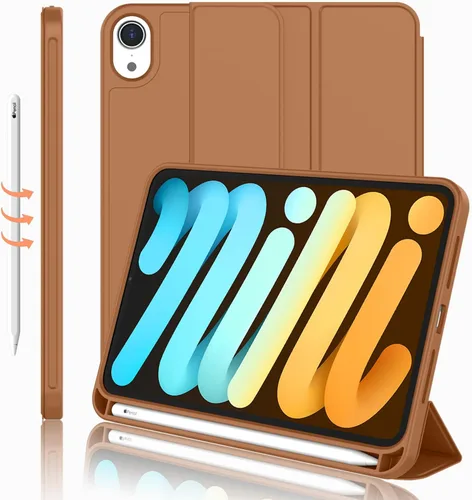 Miniatura 28 de iMieet Funda para iPad mini 7 2024 (A17 Pro), iPad mini 6 (8.3 pulgadas, modelo 2021), iPad mini 7ª/6ª generación con soporte para lápices, funda