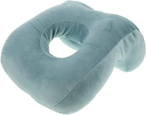 PRETYZOOM Almohada ergonómica boca abajo para cirugía ocular, siesta de oficina, diseño de espuma viscoelástica para alivio de cuello y hombros,