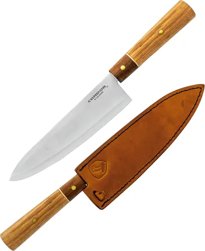 Miniatura 7 de Condor Cuchillo Santoku de cocina Kondoru Tool & Knife Cuchillo de pelar de acero inoxidable 440C con mango de nogal Cuchillo de cortar