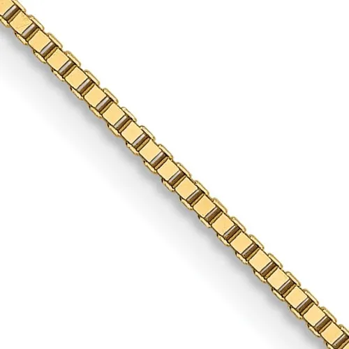 Miniatura 3 de IceCarats 18K Yellow Gold 0.9mm Box Link Chain Necklace