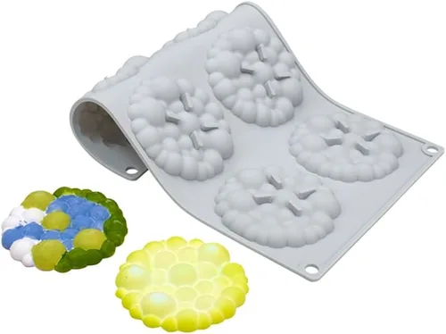 Miniatura 13 de Molde de silicona de cilindro plano para hornear, cubierta de chocolate, galletas, sándwich, muffins, magdalenas, pasteles, pudín, gelatina