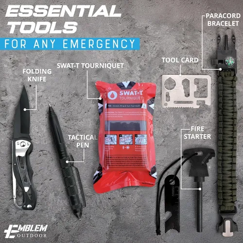 Miniatura 7 de Kit de primeros auxilios de supervivencia de 242 piezas con torniquete SWAT-T fabricado en EE. UU. Kit de trauma de emergencia IFAK Equipo