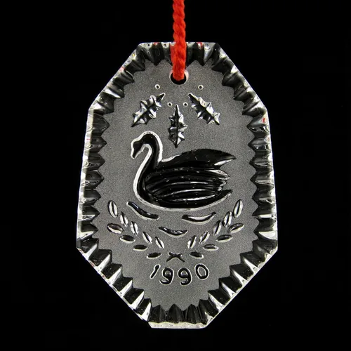 Miniatura 4 de Waterford Adorno de cristal 12 días de Navidad 1990 7 cisnes nadando
