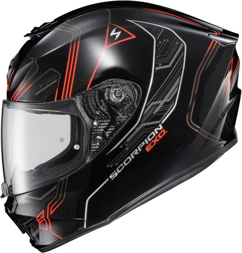 Miniatura 20 de ScorpionEXO R330 - Casco de motocicleta de cara completa con Pinlock Ready Shield Bluetooth con bolsillos para altavoces DOT ECE aprobado Bendr