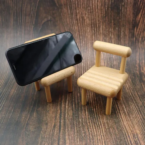 Miniatura 2 de Soporte de madera para teléfono celular, soporte desmontable para teléfono celular, soporte para teléfono inteligente adecuado para todos