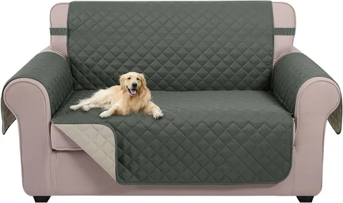 Miniatura 126 de U-NICE HOME Funda de sofá reversible para perros con correas elásticas, resistente al agua, protector de muebles para mascotas, funda de sofá