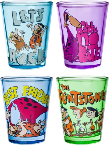 Miniatura 30 de Silver Buffalo Care Bears on Clouds con Funshine, Tenderheart, Cheer and Grumpy Bear - Juego de 4 mini vasos de 1.5 onzas Osos de cuidado