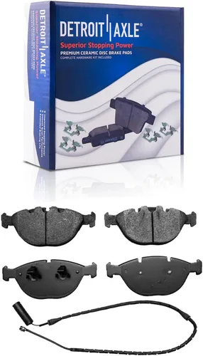 Miniatura 22 de Detroit Axle - Pinza de freno de disco delantera del lado del conductor + pastillas de freno de cerámica con repuesto de hardware para Ford F-150