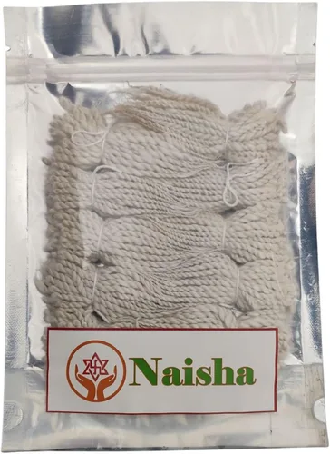 Naisha Mechas de algodón trenzado hechas a mano (500 Pc) Bati largas para lámpara de aceite Diya Jyot Batti Luz en templo/lámparas de