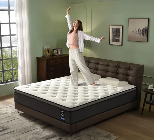 Miniatura 9 de Colchón híbrido King de 12 pulgadas en caja, certificado CertiPUR-US Gel memory foam & pocketed springs, medium plush cooling mattress relieves