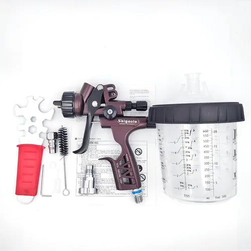 Miniatura 9 de HVLP 6800B pistola pulverizadora 0.051 in sin taza de lavado y adaptador herramienta de pintura spayer coche pistola de pintura de aire aerógrafo