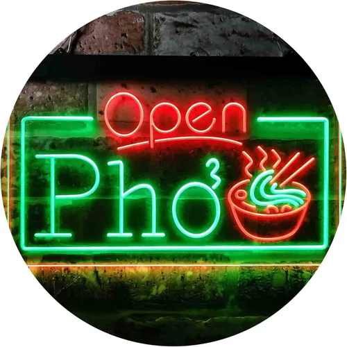 Miniatura 10 de ADVPRO Open Pho Vietnam Fideos Shop Letrero de neón LED de doble color, azul y rojo, 16 x 12 pulgadas st6s43-i3655-br