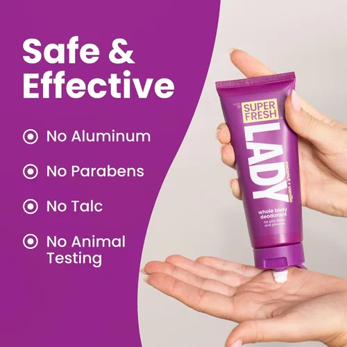 Miniatura 6 de Loción desodorante Super Fresh Lady Parts Clear protección para los senos, las partes íntimas, la entrepierna y la parte interior del muslo
